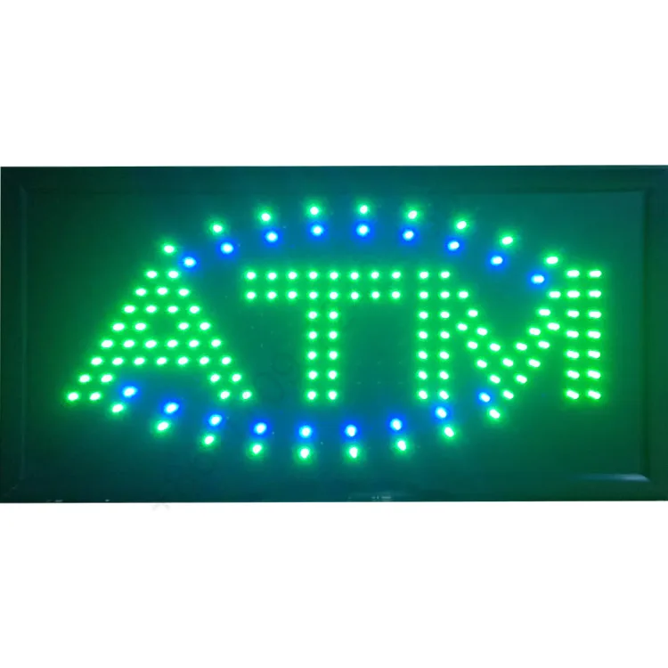 2 lines lights led sign board  led ATM sign custom led signs