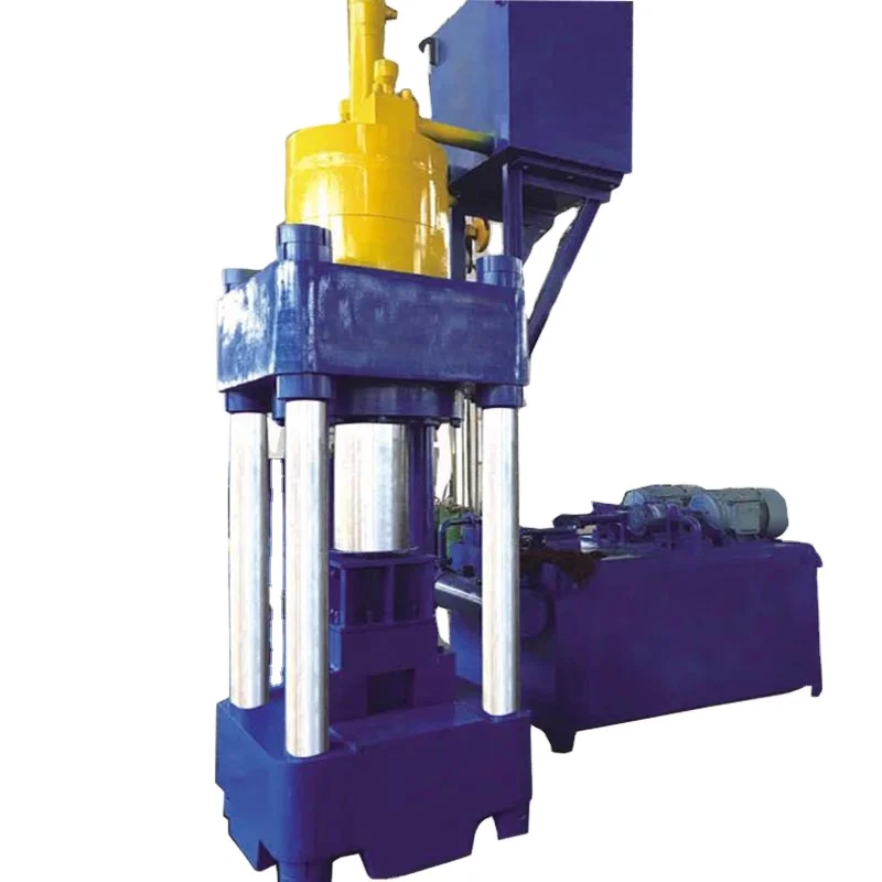 China Supplier Used Cast Iron Compress Machine Electric Vertical Cold Hydraulic Scrap Metal Press Briquette Machine