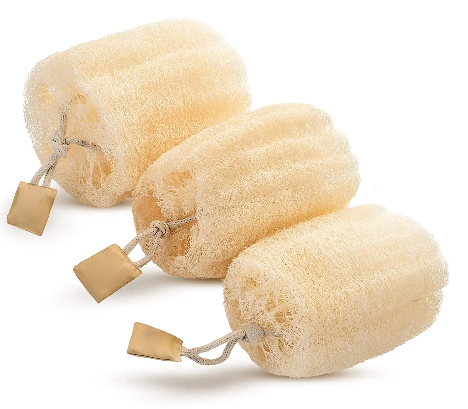 Soft Customizable 100% Natural Organic Loofah Sponge of Exfoliating Bath Supplies