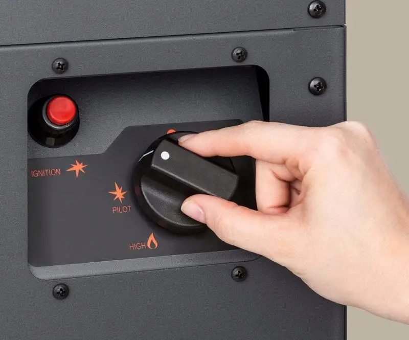 CE approved firepit gas with visible dancing flames from all side outdoor gas patio terrace heater for Europe