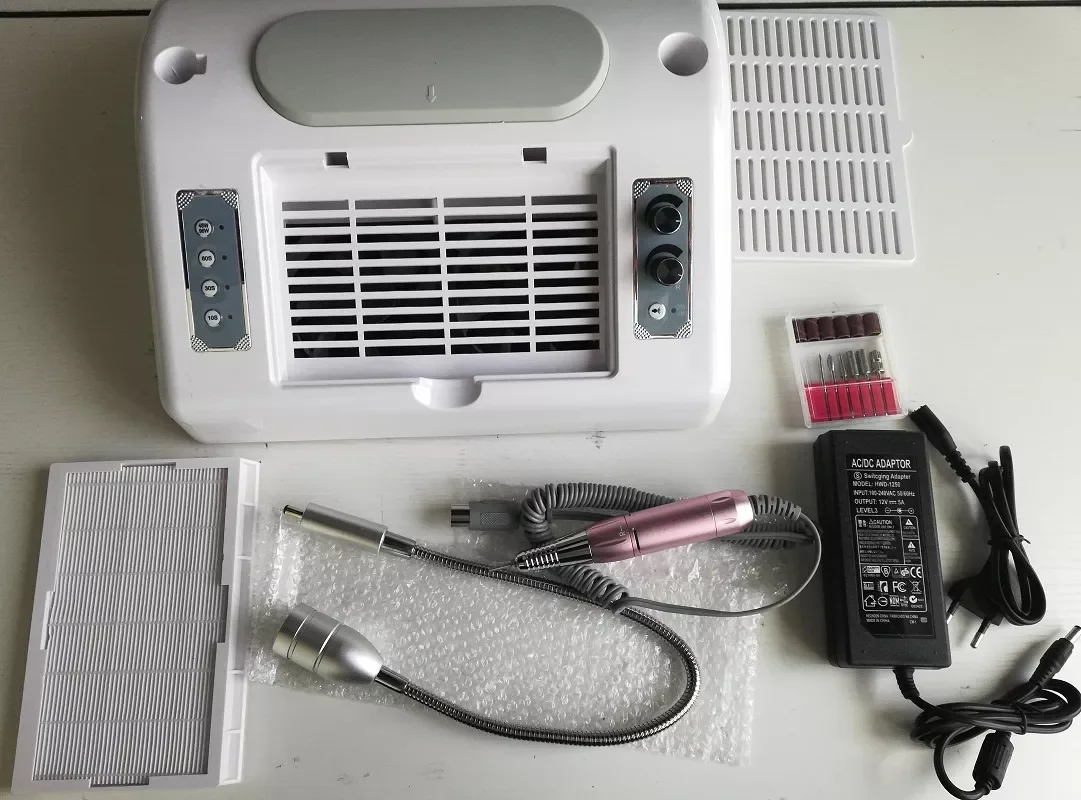 Nail Art Electric Drill Machine Fast Curing SUNUV LED Lamps 80W Nail Dust Absorption Vacuum