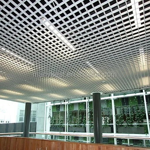 Fashionable 3d Decorative Aluminum Grille Ceiling For Office