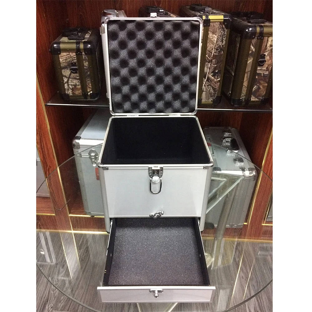 Nail Polish Makeup Train Case Cosmetic Box With Drawer Manicure Organizer Accessory Storage Makeup Box With Mirror Lockable Keys