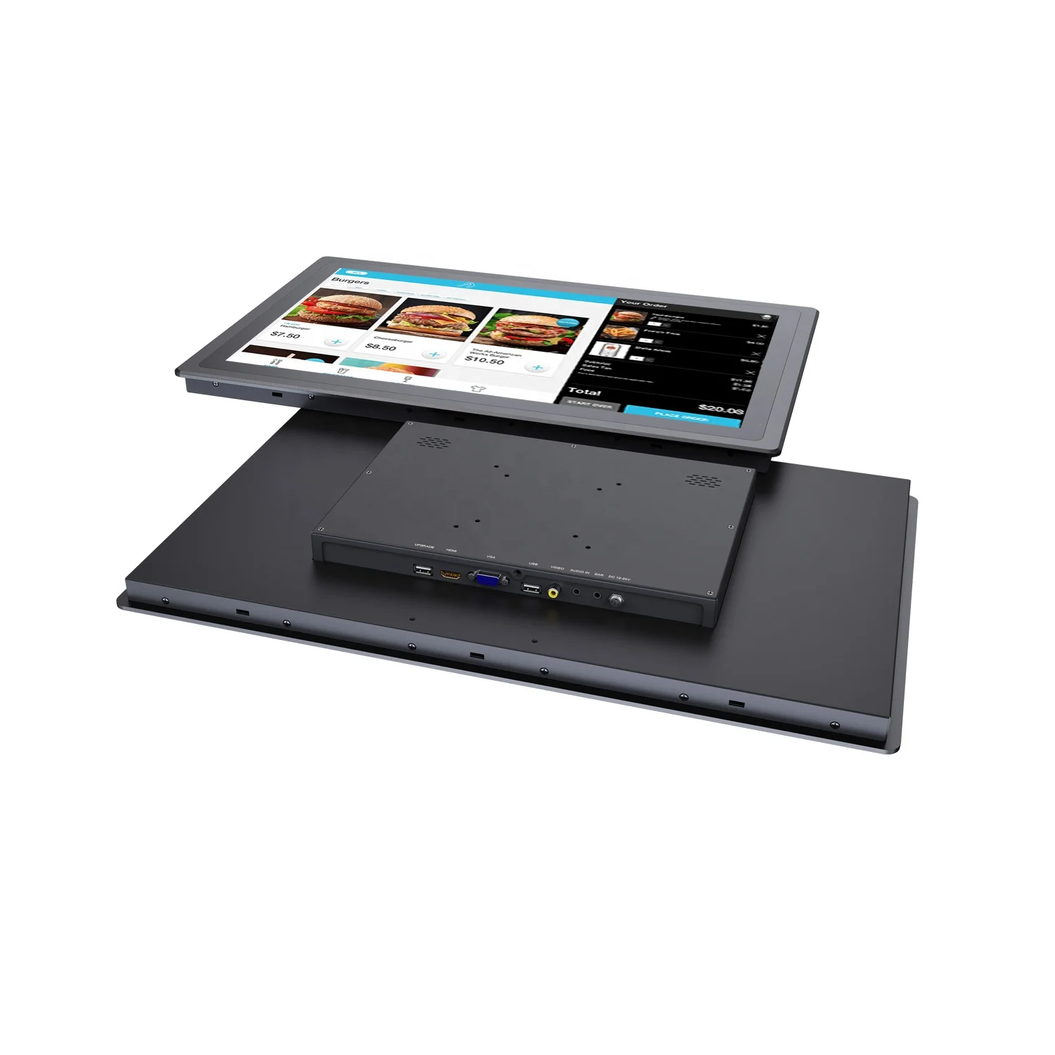 21.5 inch Full HD Industrial Multi Touch Screen VGA HDMI Computer Monitor IP65 Front Panel