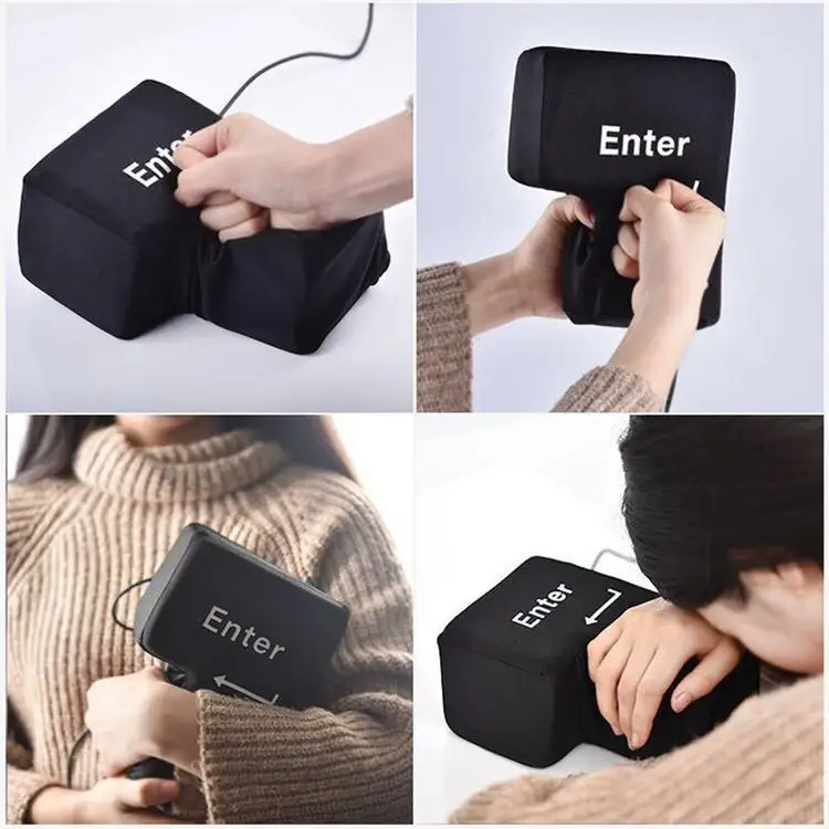 
Computer USB large enter button Vent enter button Nap pillow customer service programmer decompression toy 