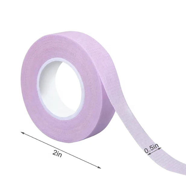 new pink purple cotton non-woven fabric micropore eyelash tape for eyelash extension adhesive tape