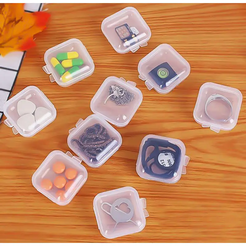 New Arrival Small PP Packaging Plastic Square Container Tool Box Transparent Box Plastic Case For Data Cable