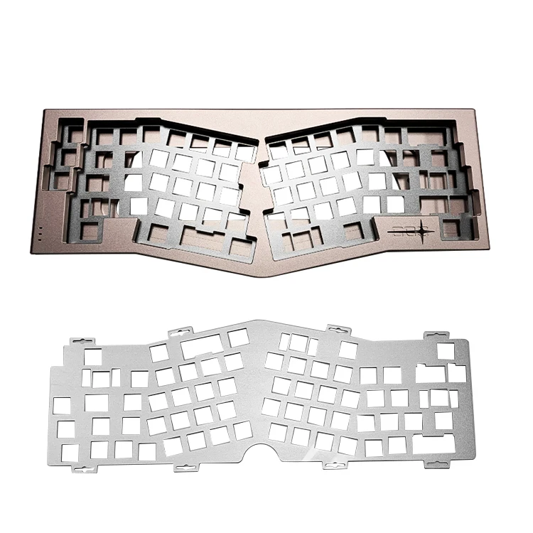 Frosted polycarbonate keyboard shell processing prototype anodized/sandblasted/PVD/polished mechanical keyboard CNC processing
