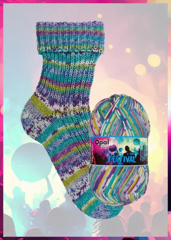 Opal Sock Yarn Festival 6-fach 420m/150gram per ball Beautiful Color Soft Hand Knitting Blended Merino Yarn