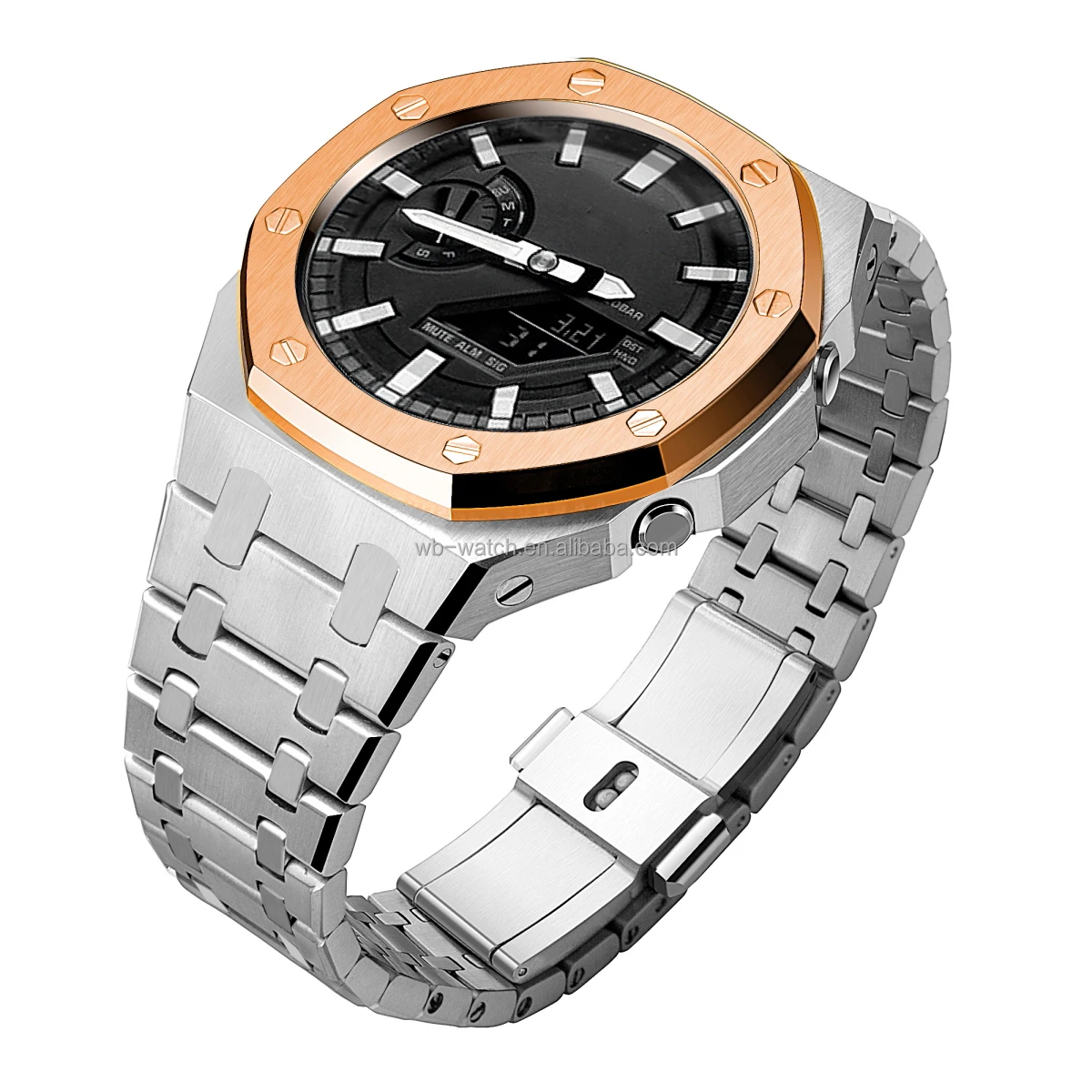 Новое поступление Oem 5-го поколения модифицированный Ga2100 браслеты из нержавеющей стали металлический корпус для часов комплект мод дуба G Shock