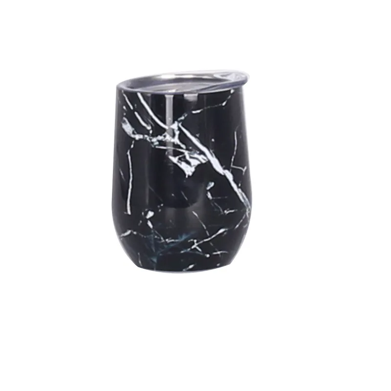 Ready To Ship 12oz Double Wall Stainless Steel Marble Wine Tumbler