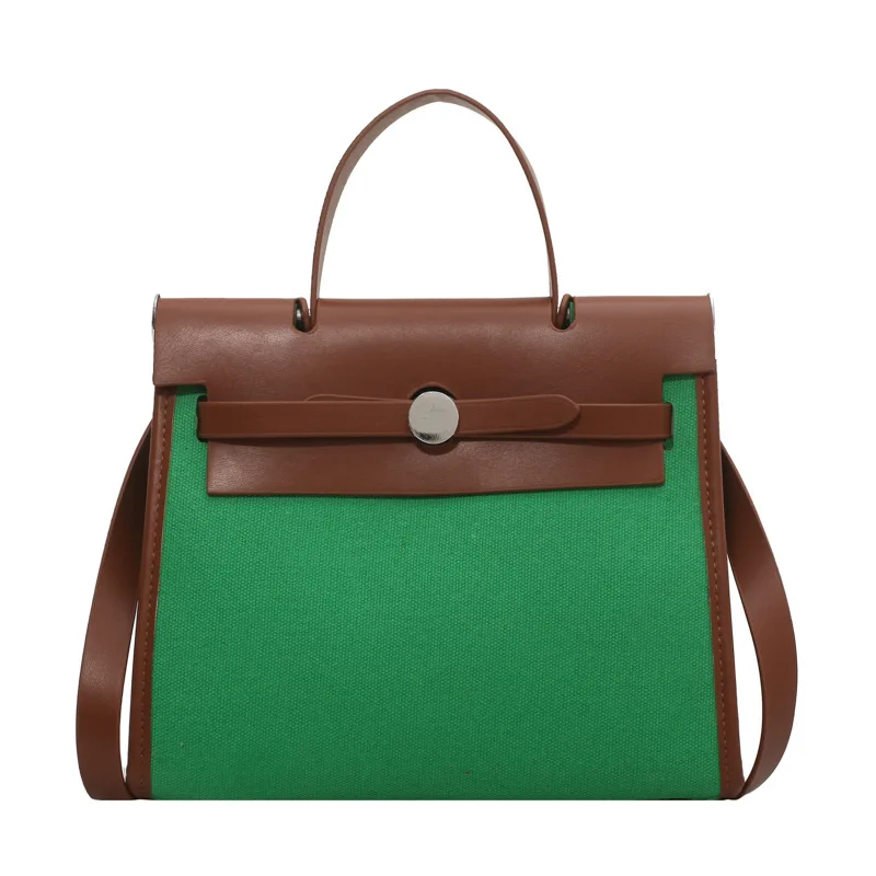 High Quality Large Capacity Casual Ladies Bags Handbags New Fashion Fashion Canvas Button Handbags