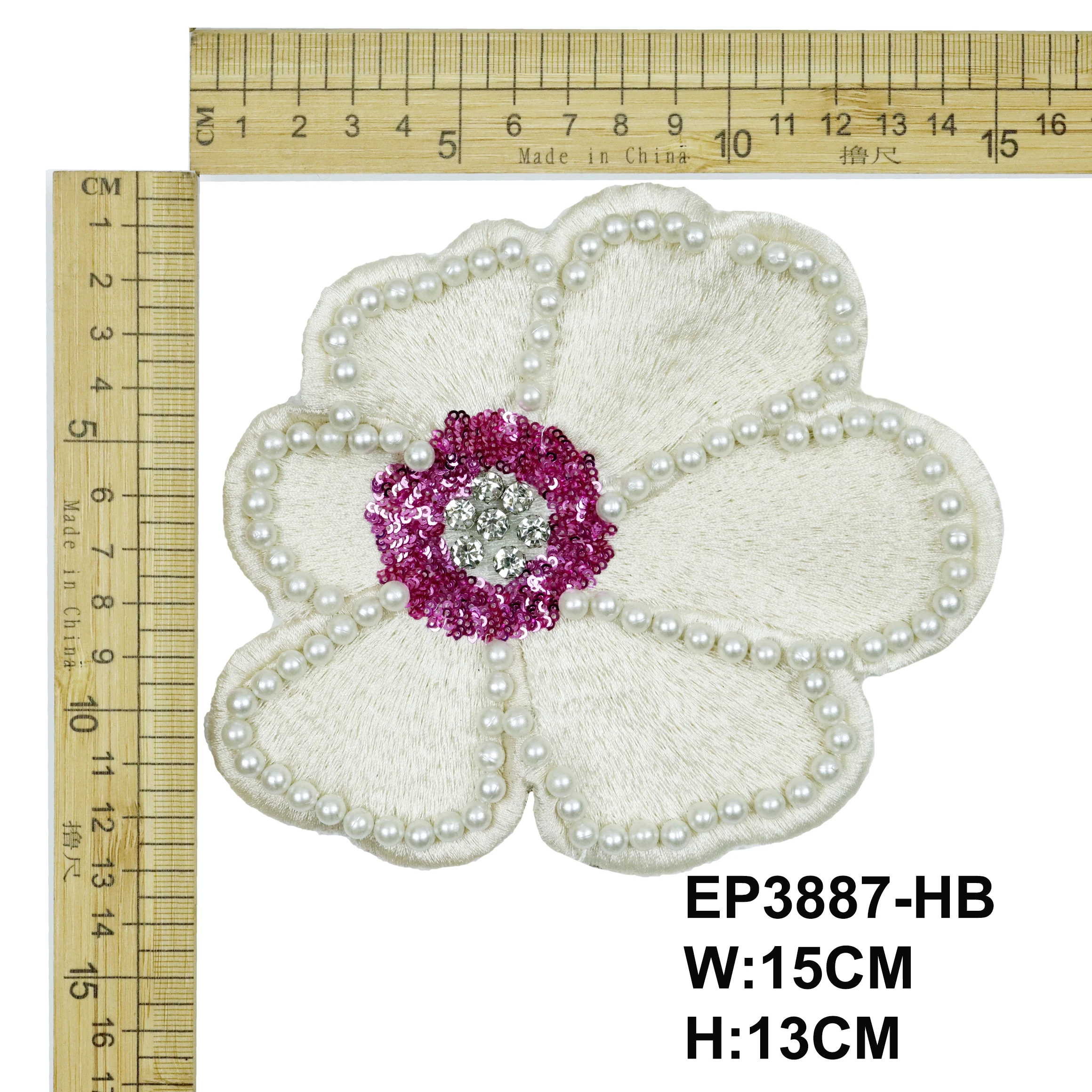 Fashion high quality rhinestone patches T-shirt iron on patch applique custom design sequin embroidery patch accessory