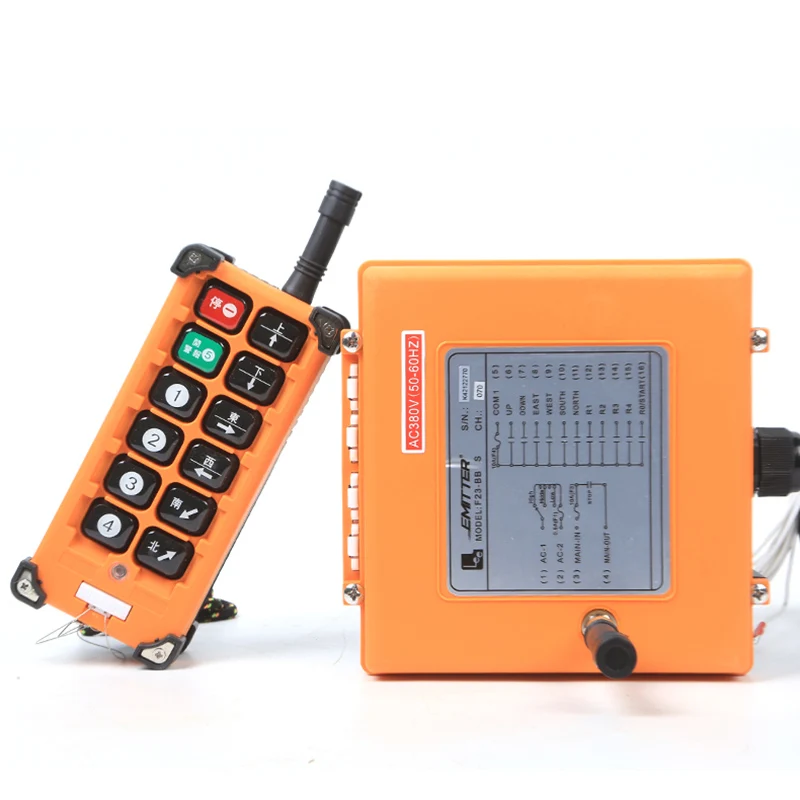 Anti-Shock 10 4  Button Crane fr Industrial Wireless Remote Control button pusherRadio Transmitter Receiver
