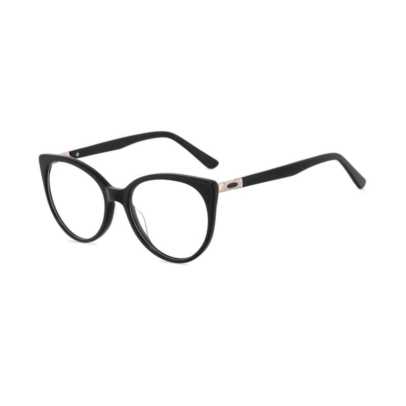 High Quality Hot Sale Retro Simple Irregular Square Cat Eye Acetate Acetate Combined Optical Glasses