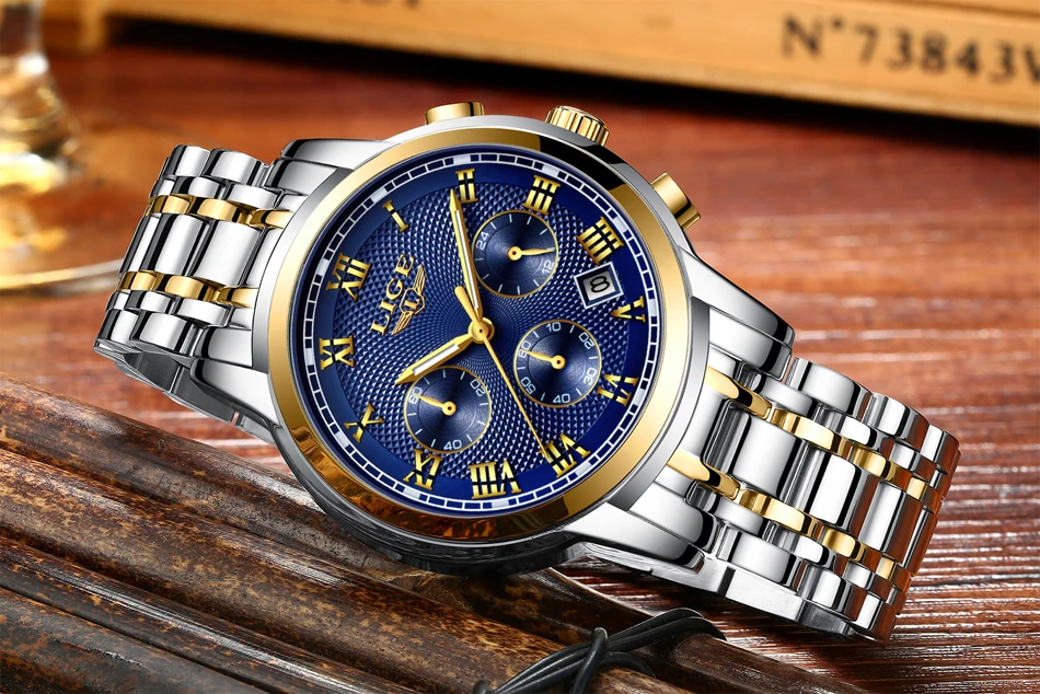 Мужские водонепроницаемые кварцевые часы