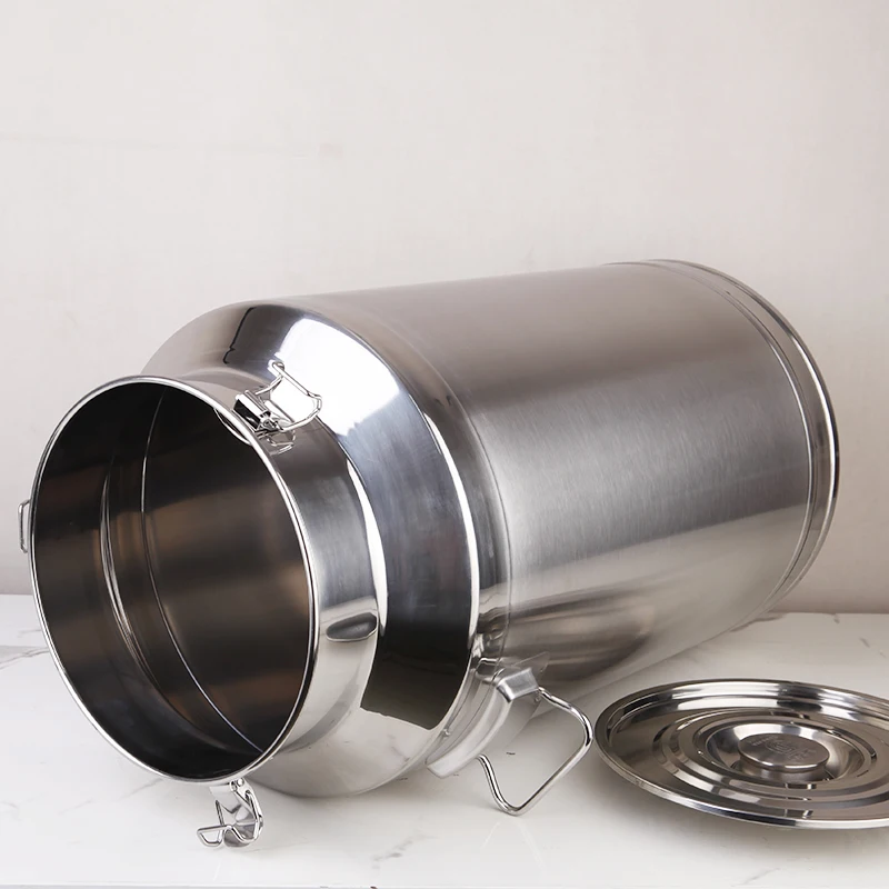 China factory supply airtight milk barrel liquid container stainless steel milk sealed bucket