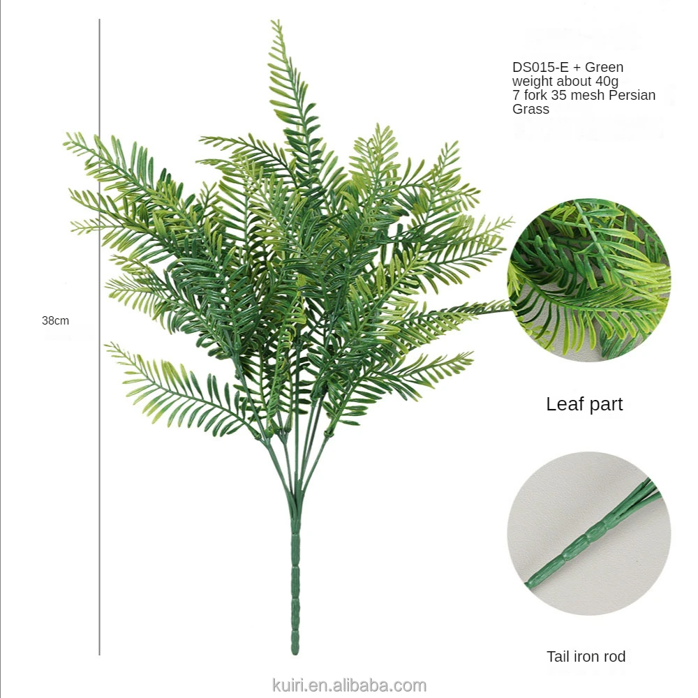 qh164-0125d hot sales simulation fern plants sage plant artificial arrangement green 3d model plastic leaf