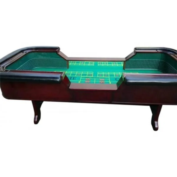 98 INCHES STANDARD CRAPS TABLE WITH CHIP RAIL ARM REST