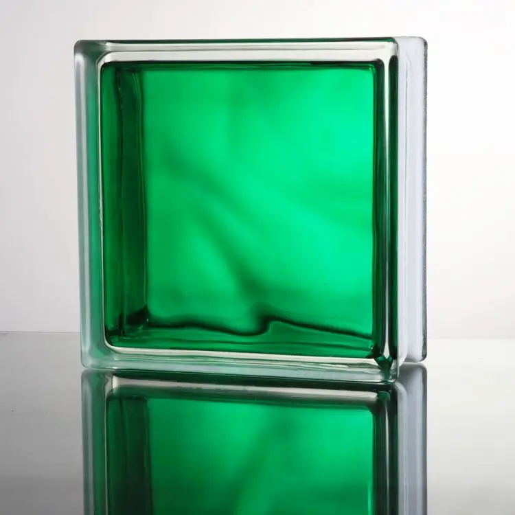 City Bar reception colorful glass wall hollow and solid glass can be customized size optional  brick