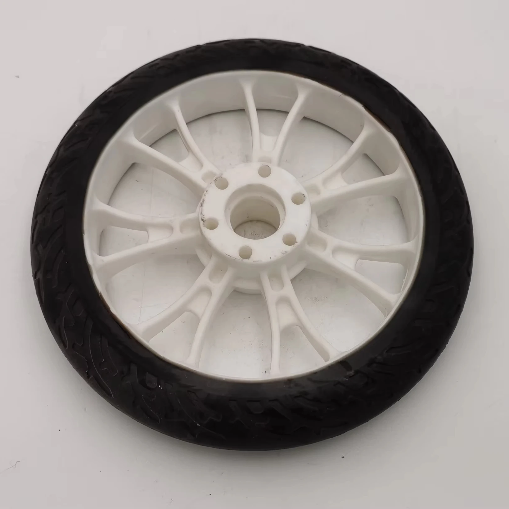 Scooter wheels solid high wear-resistant silent rubber wheels, shopping cart trolley pulley bearing wheels