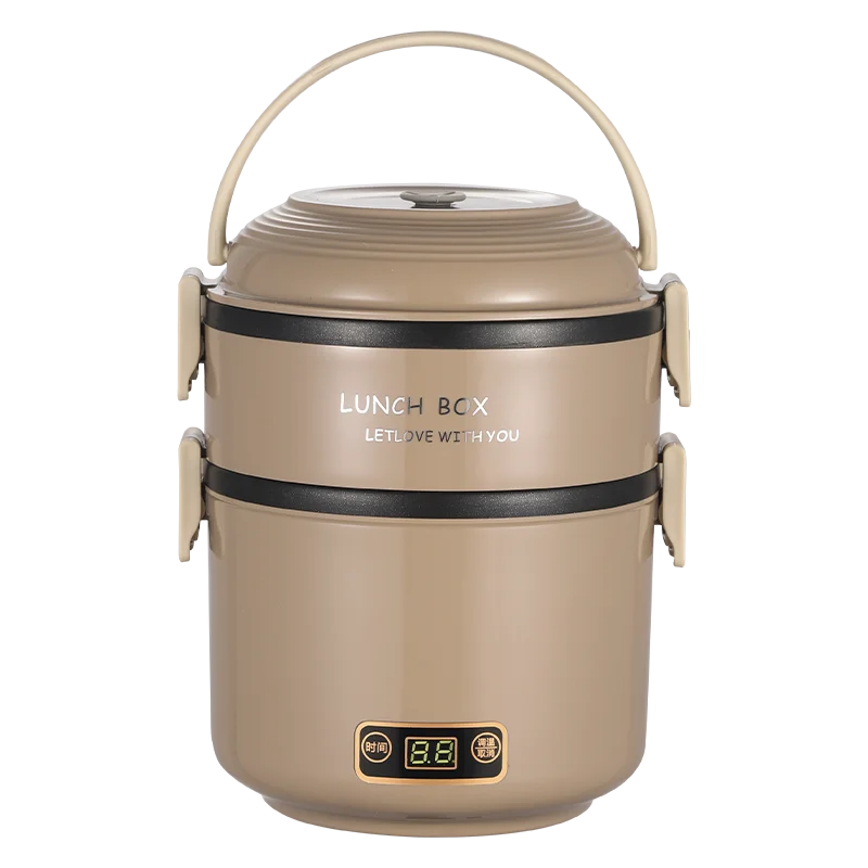 Stainless Steel Custom Portable Electric Lunch Box Warmer Heat Boxes Food Container Thermos Warm Bento Lunch Box