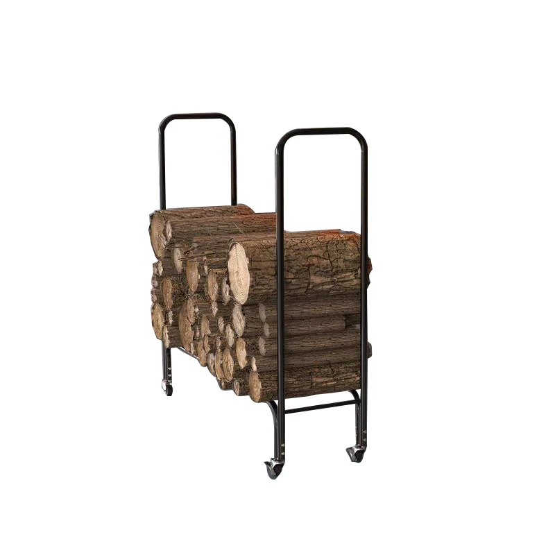 Made in china superior cheap durable firewood storage shelf holder fire wood rack wood shelf