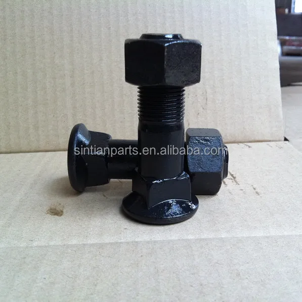High Quality Crawler Excavator flat head track shoe bolt and nut M20X65F with good quality and better price made in China