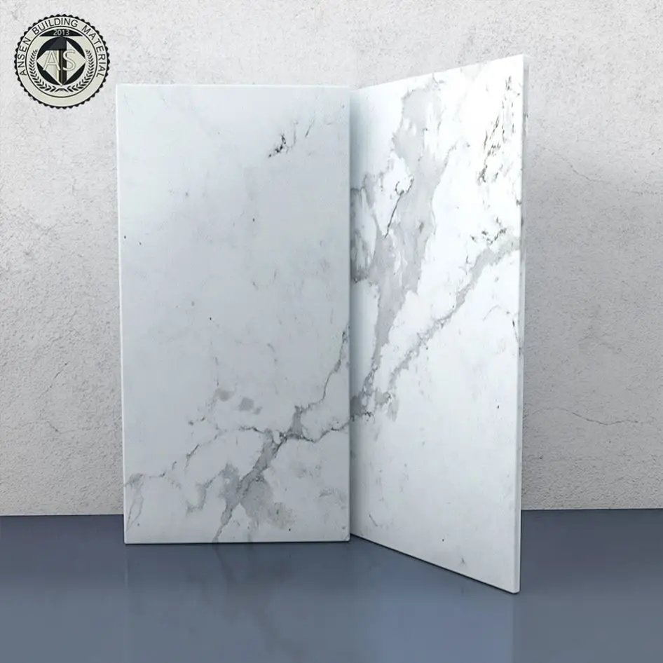 High Quality Pearl calacatta white quartz slab Postmodern calacatta flutter quartz factory
