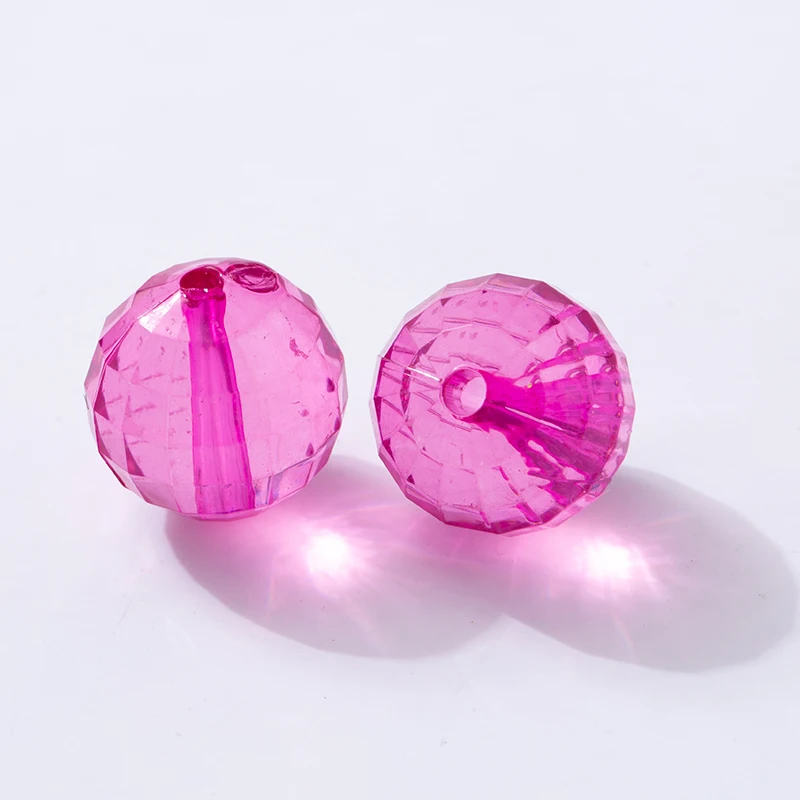 Wholesale 4mm to 30mm perforated or non-perforated jewelry accessories DIY acrylic disco through pearl other loose beads