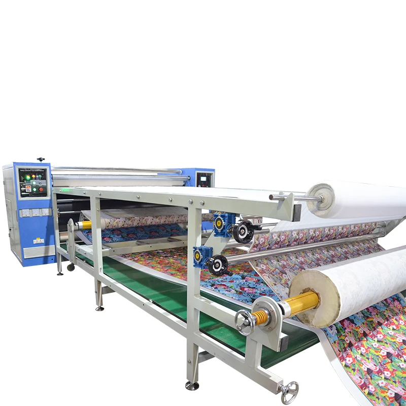 Factory Directly Two Plc Touch Screen Fully Automatic Rotary Heat Transfer Calendar Calandra Sublimation Machine