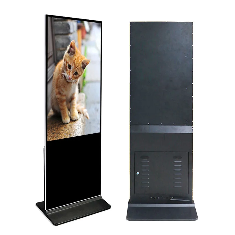 Vertical advertising machine 55 inch indoor lcd display interactive screens for advertising in retail stores