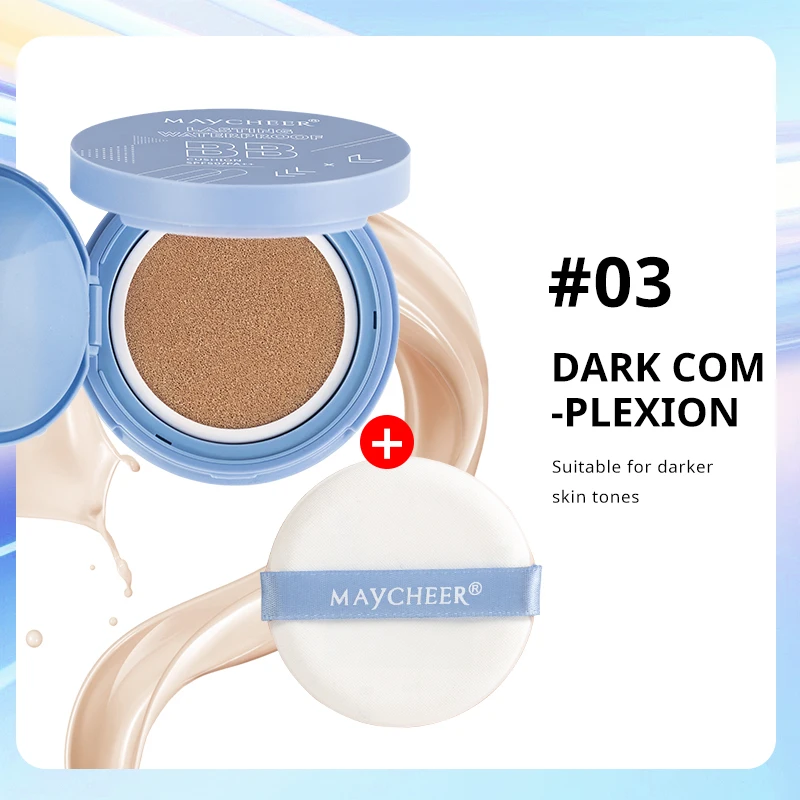MAYCHEER  BB Air Cushion 3 Shades New Arrival Full Coverage Cream Foundation 2-in-1 All Skin Cushion CC Cream