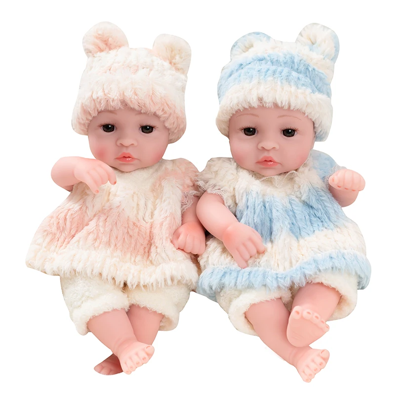 Lovely 10 Inch Realistic Full Body Silicone baby dolls Reborn Soft Silicone Toys baby dolls