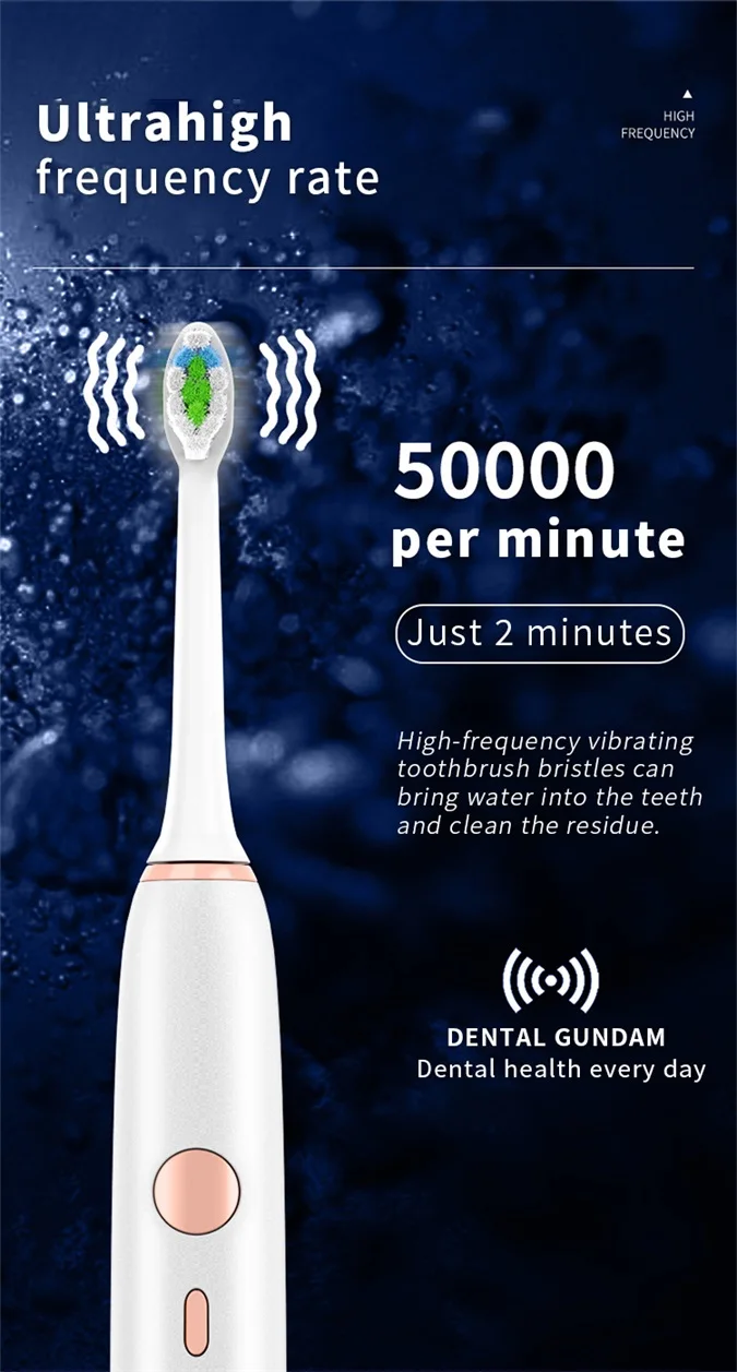 Sonic multifunction electric toothbrush with smart pressure sensor