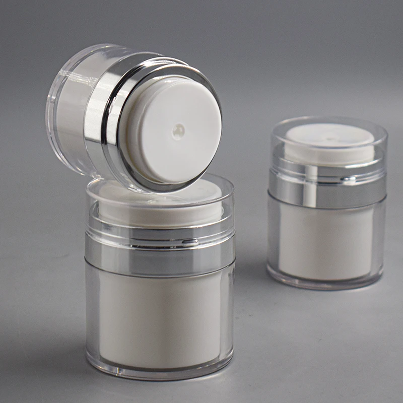 Cream Jar Vacuum Bottle Small  Lotion Dispenser with Pump Travel Containers for Lotions and Creams Leak Proof Airless jar