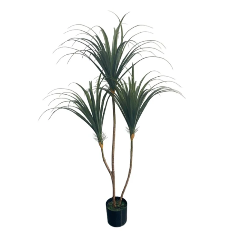 2022 New Design Brazil Dragon Blood Potted Dracaena Fragrans Artificial Tree For Indoor Decoration Landscape Office Crafts