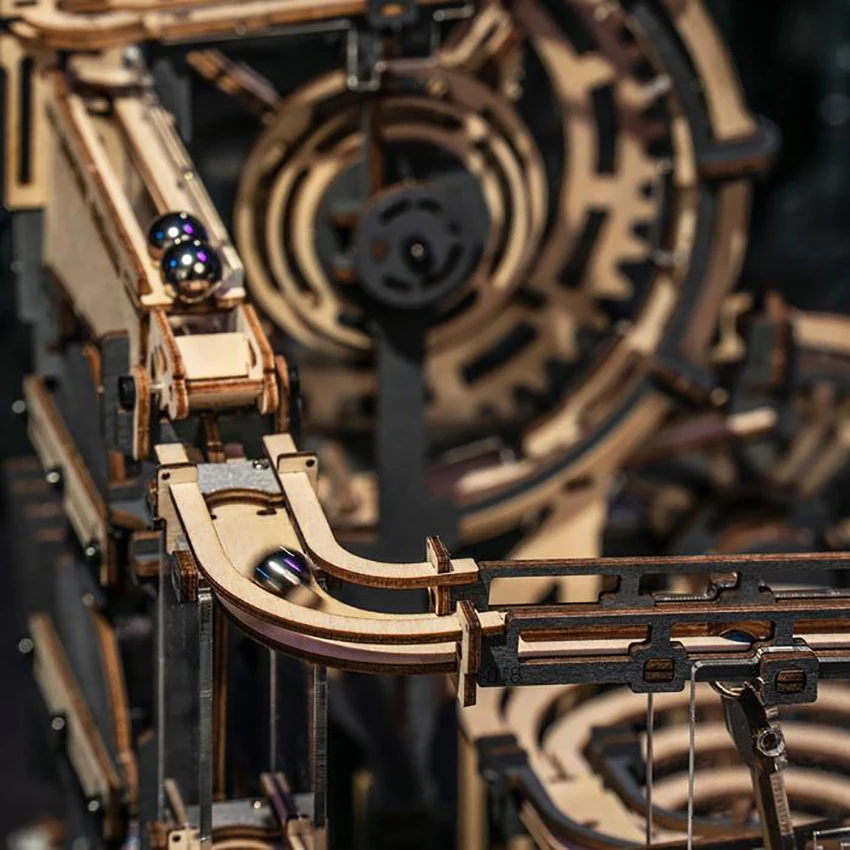 Robotime Rokr DIY Handmade Assembled Wood Craft Gift LGA01 Marble Run Game Toys 3D Wooden Puzzles