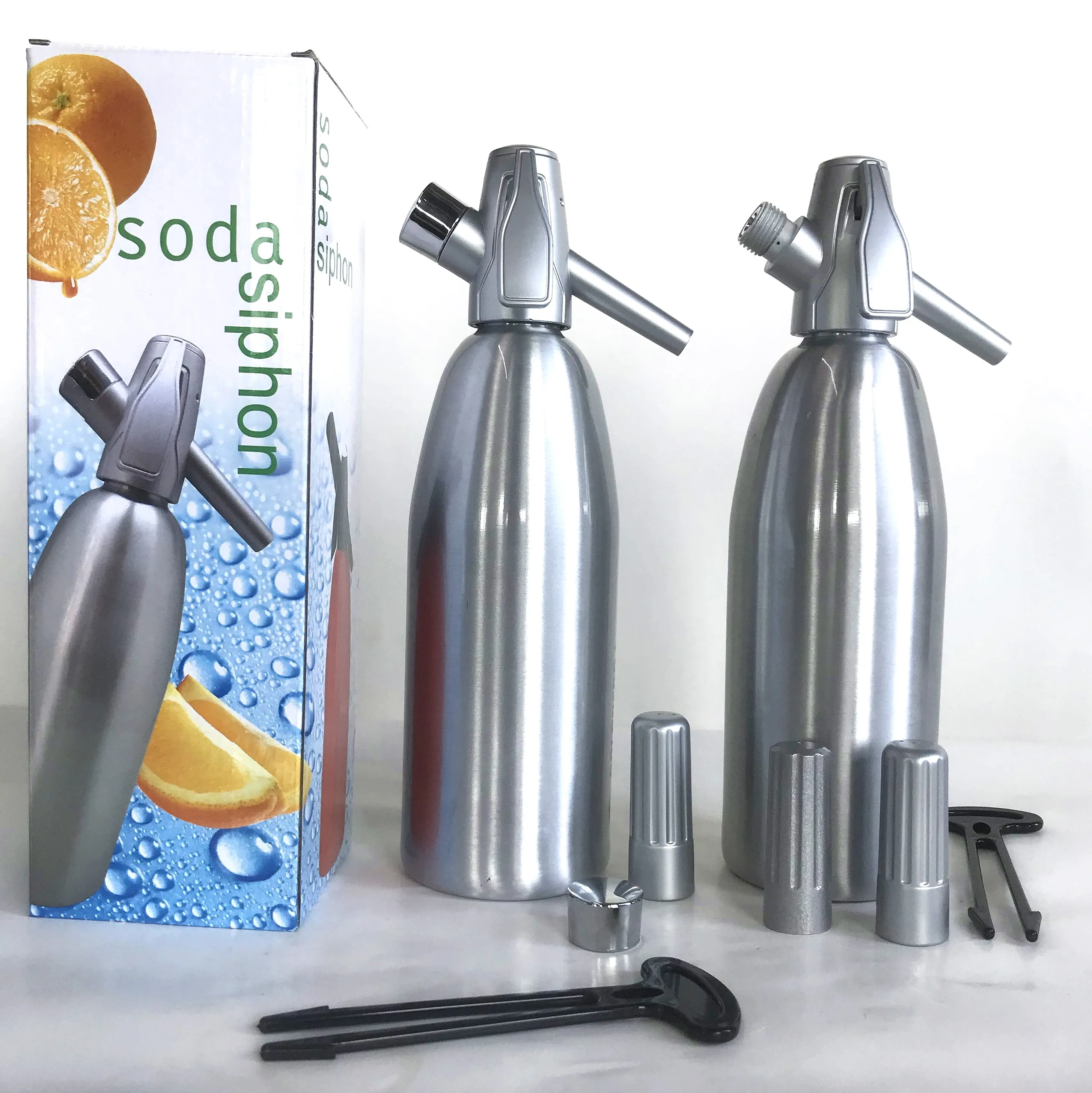 Ultimate 1 Liter Aluminum Alloy Soda Maker 1000ML Home Bar DIY Sparkling Siphon Metal Material