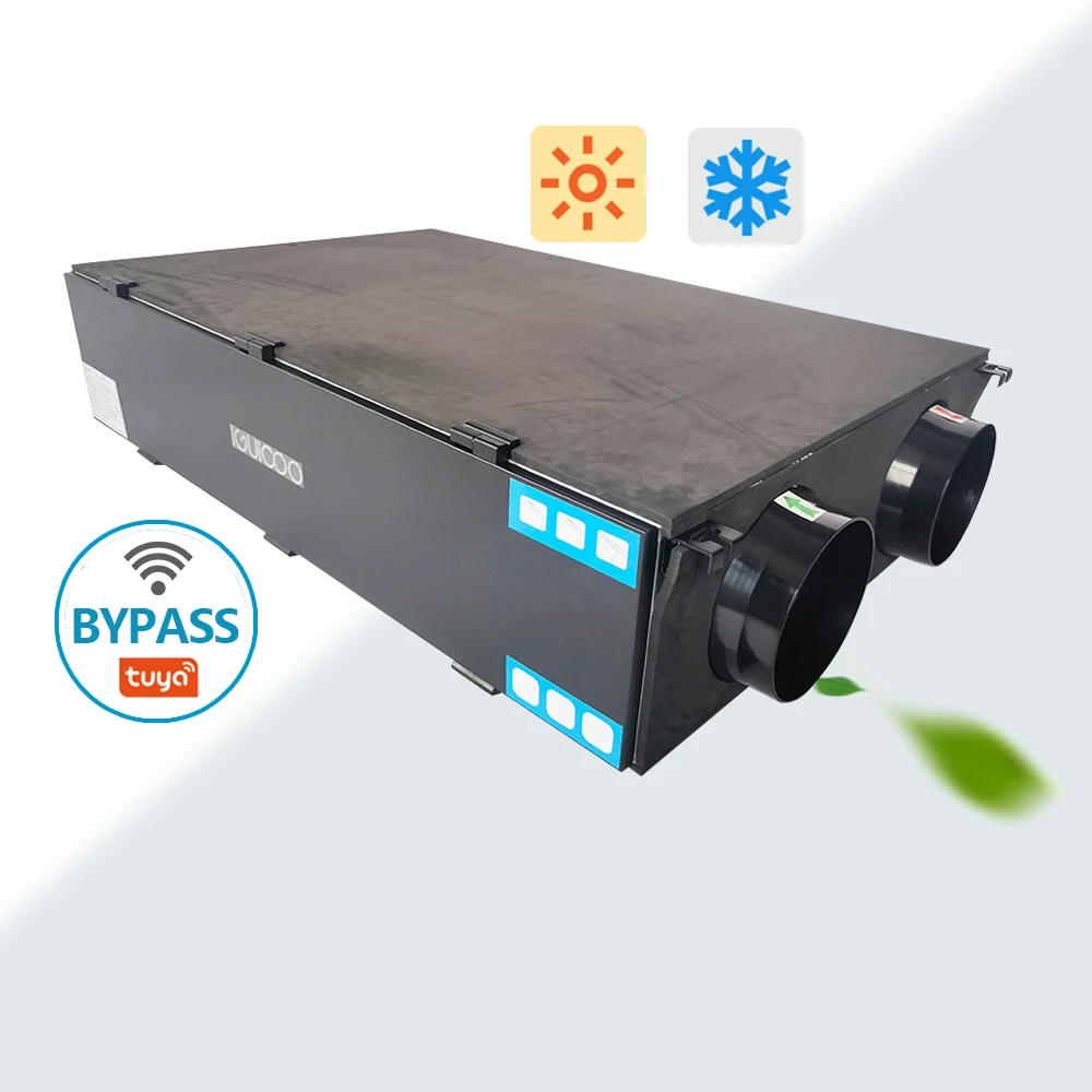 High Purification Home air recuperator ventilation heat recovery ventilation system with smart wifi control