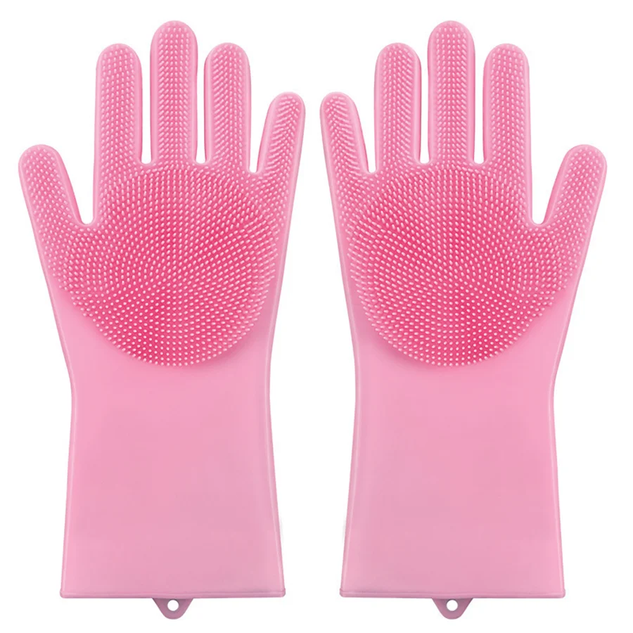 Pet Grooming Tools Silicone Five Finger Design Pet Bathing Gloves for Cats and Dogs