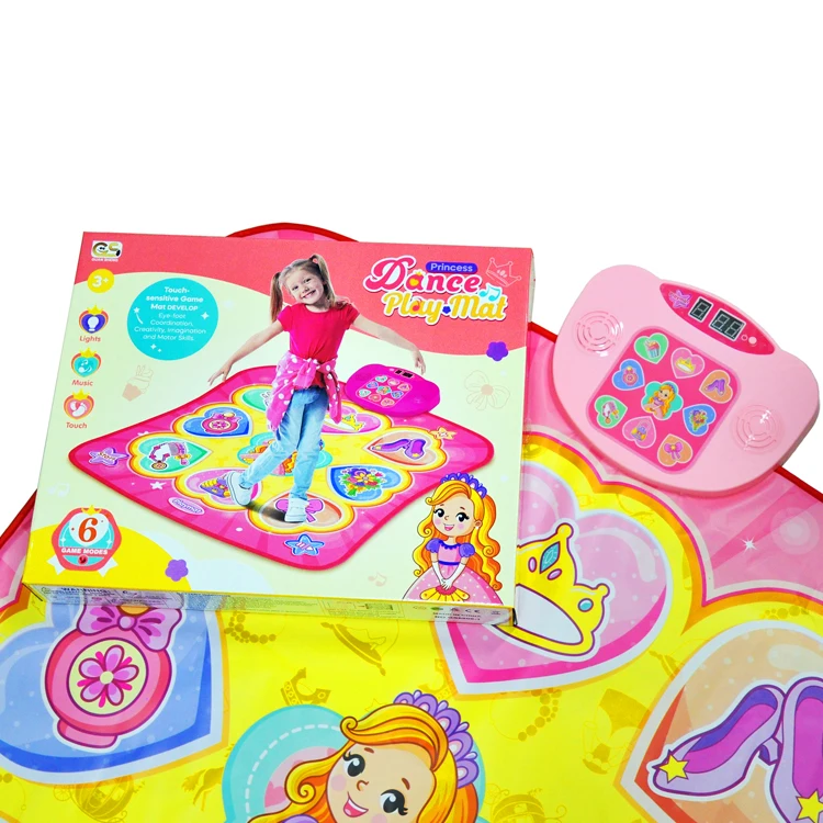 Interactive Bright Led Games Dancing Mat Musical Ballet Dance Mat For 3-10 Year Old Girls