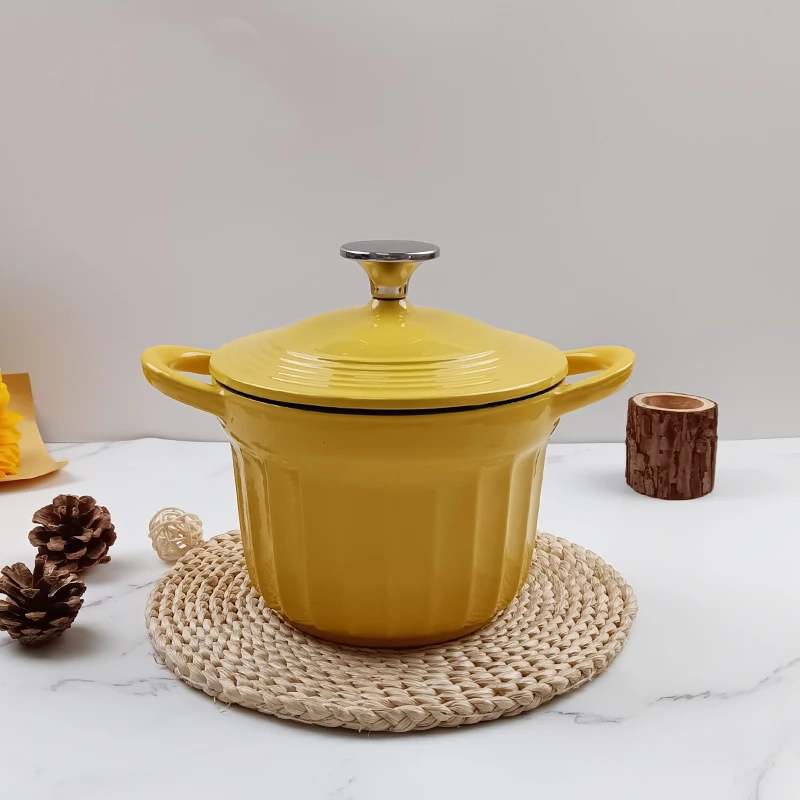 Ihome красочная эмалированная посуда чугунный Набор для чугуна 2 5 QT Голландская духовка с крышкой
