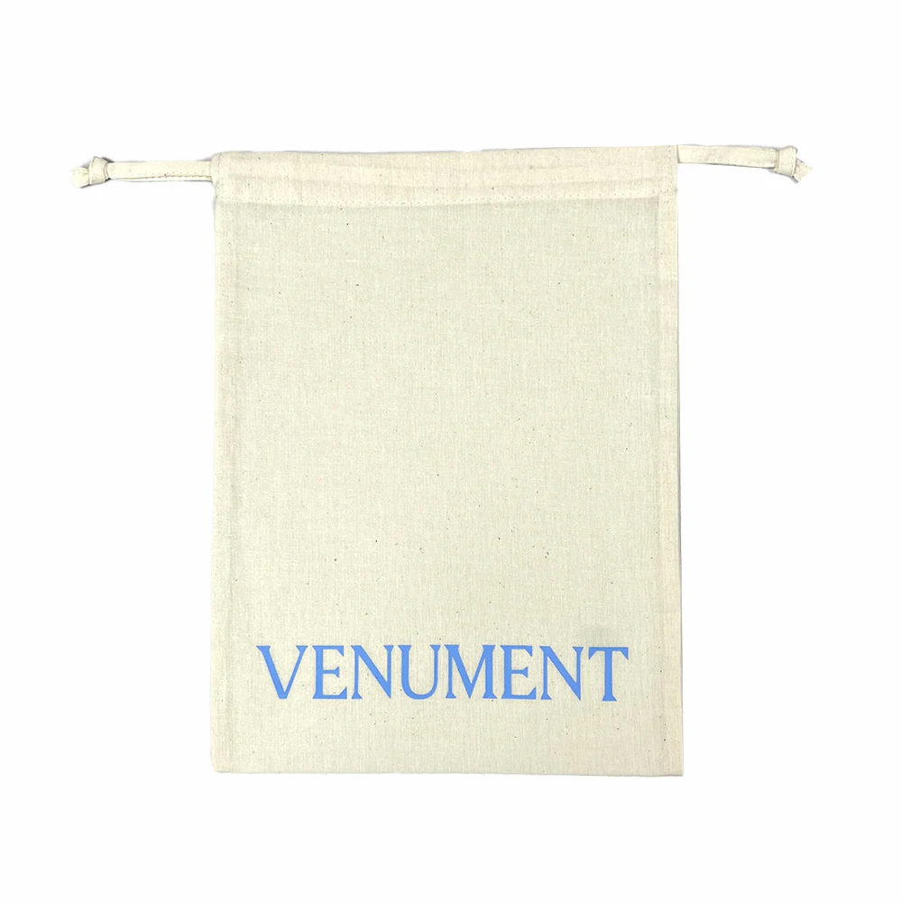 Wholesale High Quality Promotional Small Mini Cotton Drawstring Jewelry Gift Pouch Bag with Ribbon