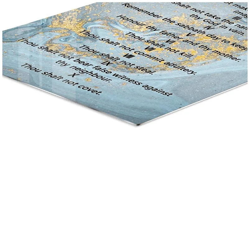 Commandments wall decor custom sublimation aluminum metal wall art print