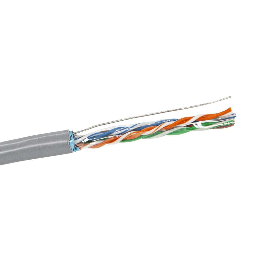 
Solid Wire Bare Copper Cu Network Patch Cable Cat 5e F/UTP Shielded 4 Pair Twist PVC/LSZH LAN Cable 