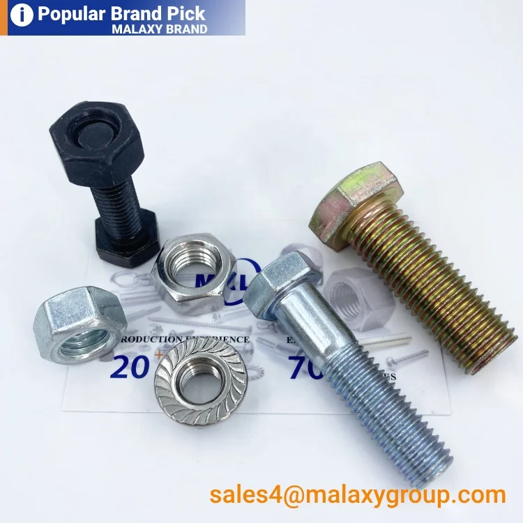MALAXY Stainless Steel A2 Fully Threaded Hexagon Screw Din933 Bolt With Hexagon Head Din933 Bolt