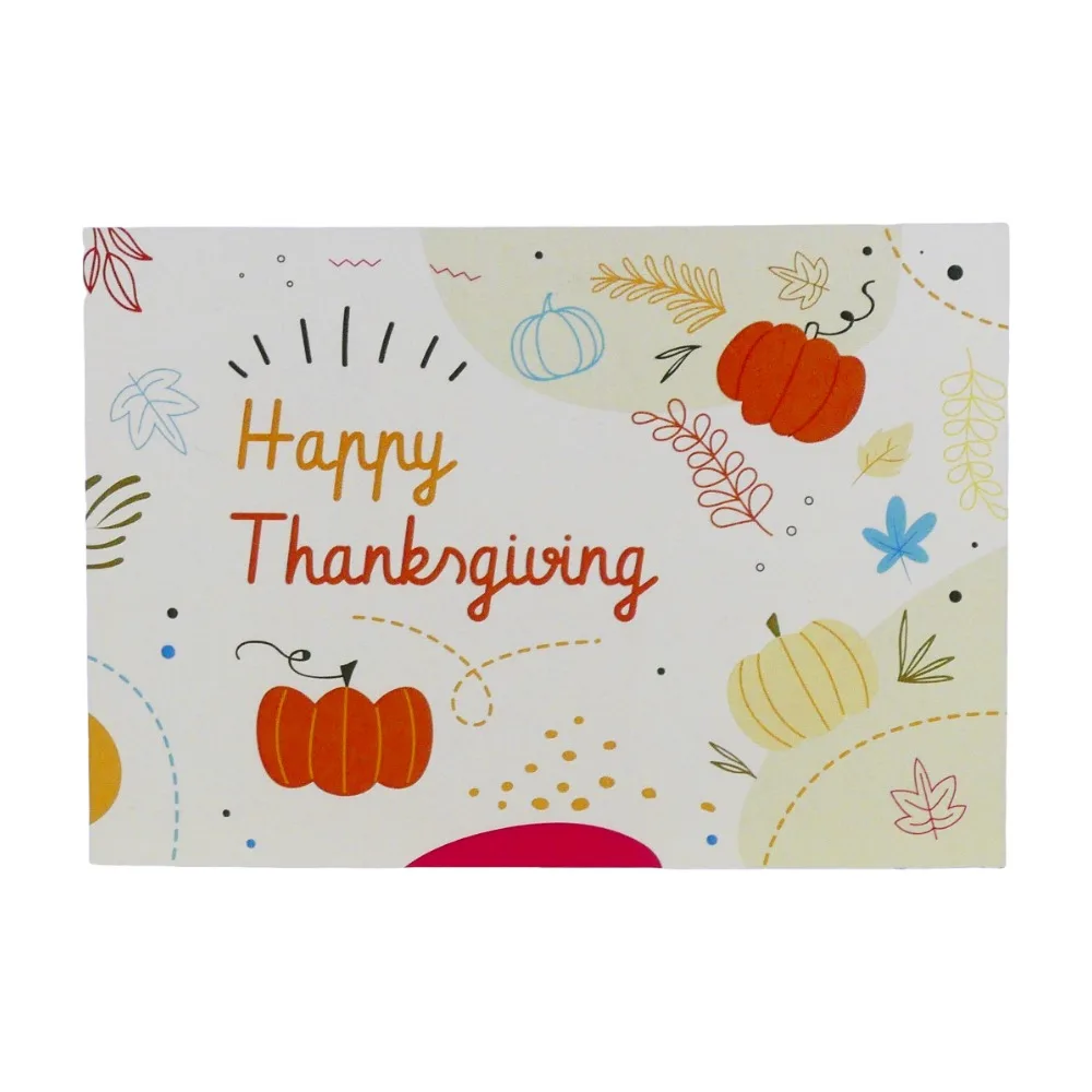 Creative Half-Fold Blessing Greeting Card Simple Fashion English Card Flowers Bouquet Hanging Card Message Postcard
