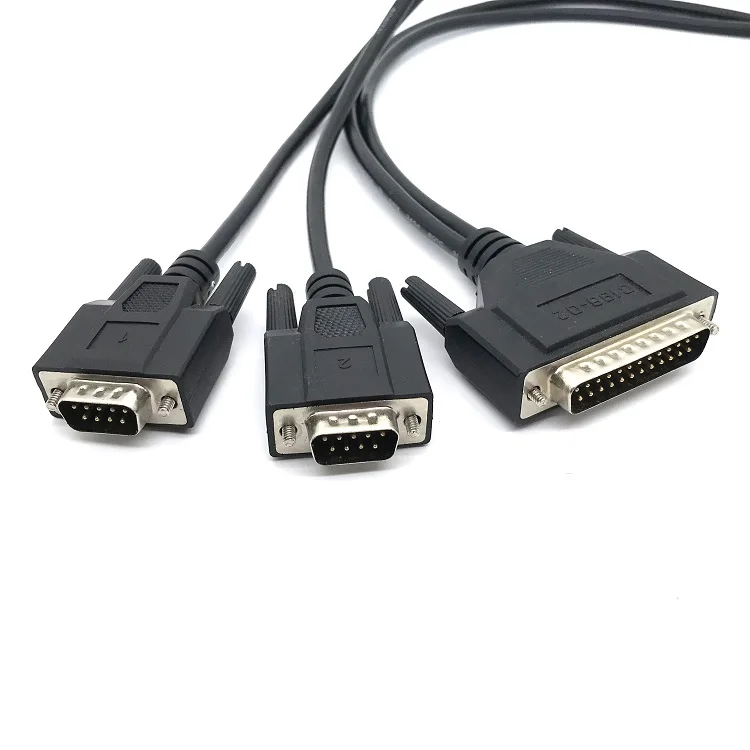 Пользовательские 2464 Стандартный DB25 DB9 интерфейсный кабель db25 до 2xdb9 кабель
