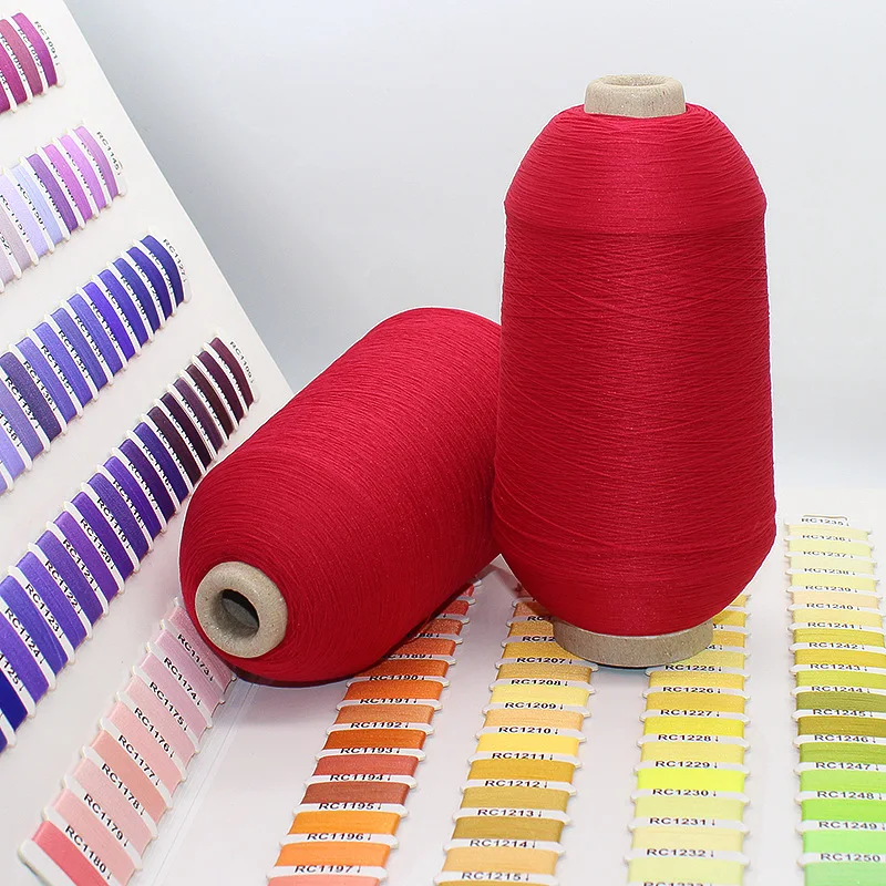 High order quantity big 40/2 high strength polyester sewing threads hanks 500yard cone for weaving in daily basis
